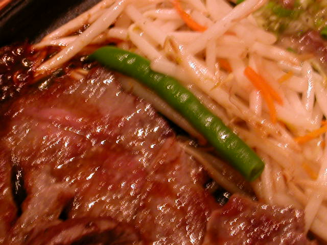 ふらんす亭のステーキと野菜